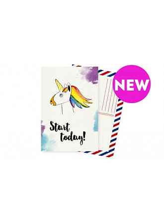Листівка класична "Start Today! UNICORN" Рівне