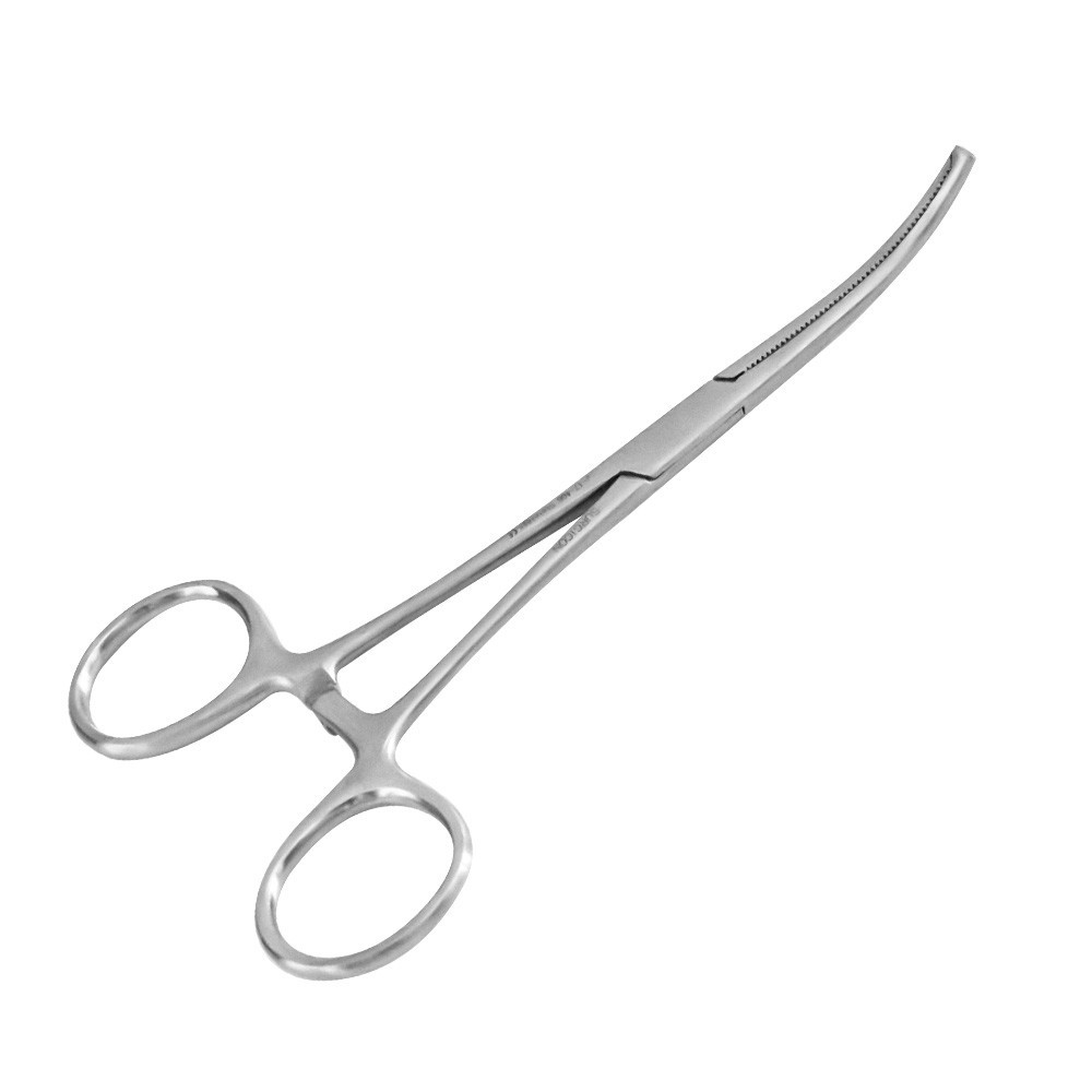 Зажим сосудистый (Кохер) 1: 2 зубый изогнутый 16 см, J-17-407 Днепр - изображение 1