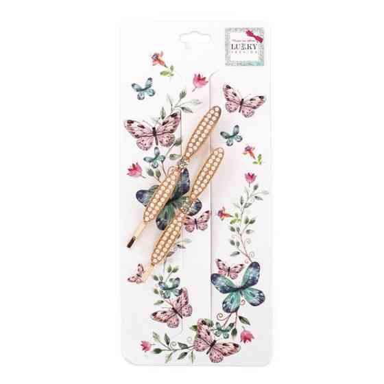 Набір заколок для волосся Lukky Золоті бантики 2 шт. (T18448) Харків