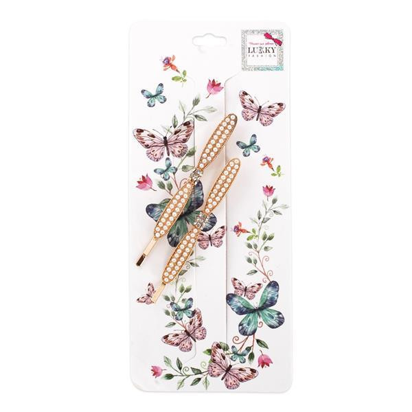 Набір заколок для волосся Lukky Золоті бантики 2 шт. (T18448) Харків - фото 2