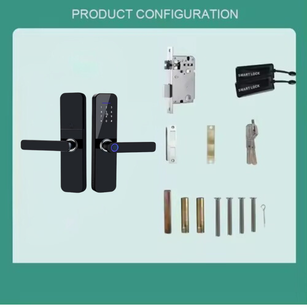 Умный дверной замок с Wi-Fi кодовый KHS-F005, с ключ-картой и отпечатком пальца Каменец-Подольский - изображение 7