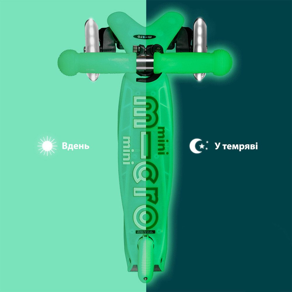 Самокат Micro серії Mini Deluxe Glow LED – Крижаний лайм Дніпро - фото 8