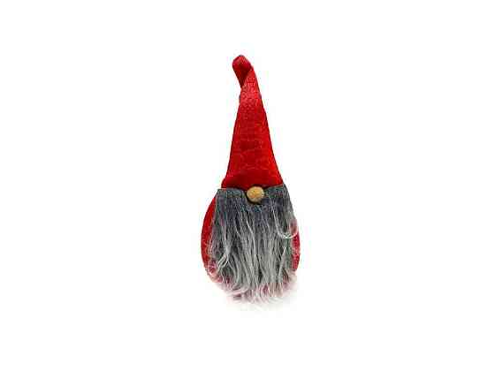 Фігурка-підвіска новорічна 20см Gnome з сірою бородою R96046 ТМ STENSON Київ