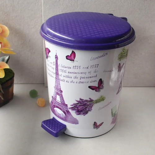 Відро для сміття 11л з педаллю пластик з малюнком Париж ELIF Житомир