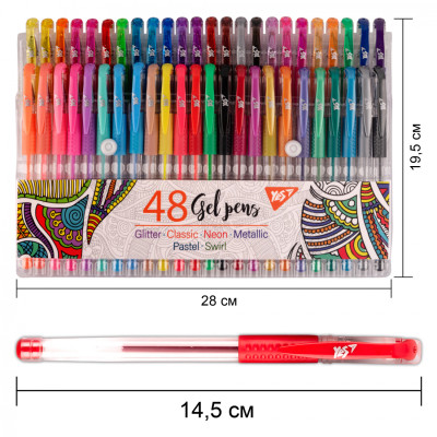 Ручка гелева Yes набір 48 штук (420436) Вінниця - фото 2