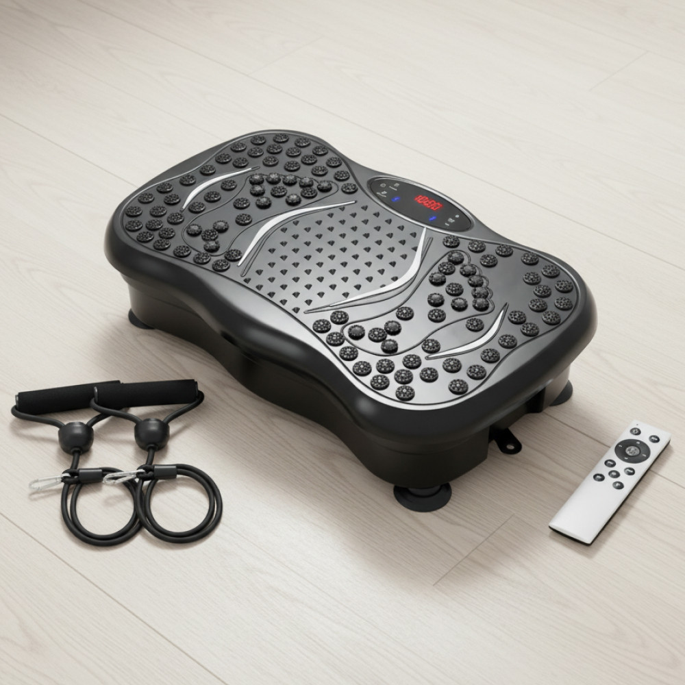 Фитнес-платформа до 150кг + 2 эспандера и пульт / Тренажер с виброплатформой для упражнений на все тело Киев - изображение 1