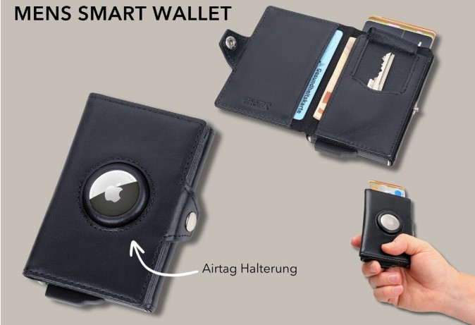 Картхолдер Troika Mens Smart Wallet с держателем для airtag Черный Киев - изображение 7