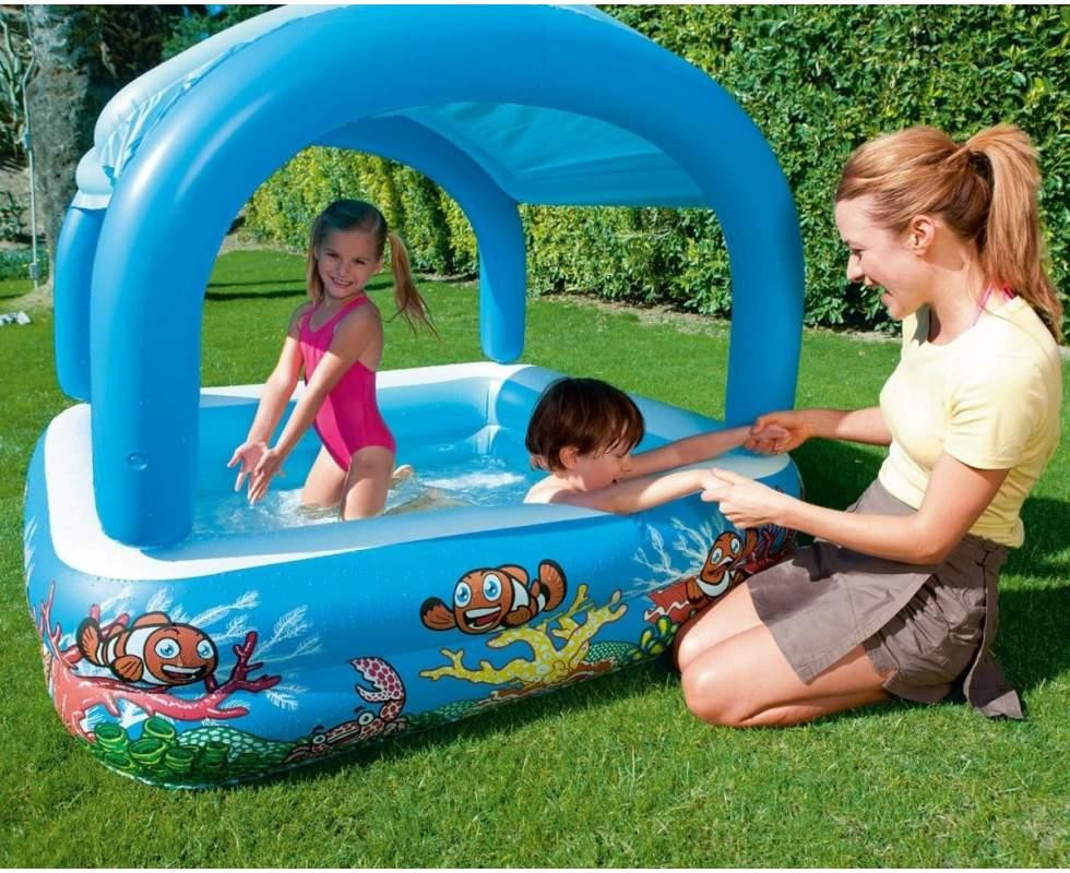 Басейн дитячий надувний BESTWAY зі знімним навісом об'єм 265л Блакитний (52192) Чернигов - изображение 3