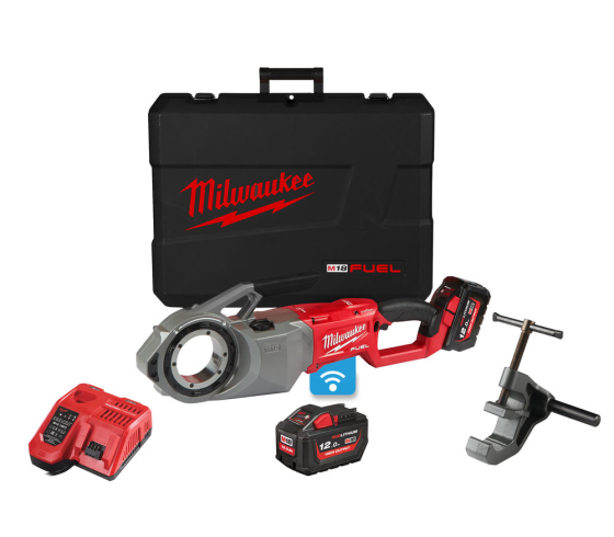 Профессиональный инструмент резьбонарезной аккумуляторный MILWAUKEE, M18 FUEL FPT2-121C, 2'' : с АКБ 2 шт-12Ah Киев