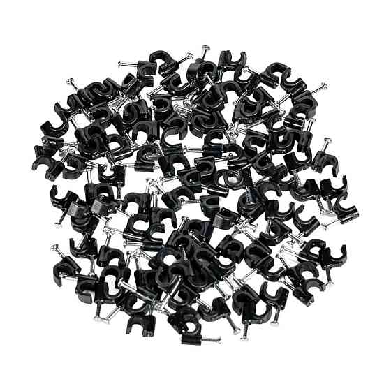 Скоба з цвяхом E-NET 5 мм чорна, 100 штук (94-00321) Київ