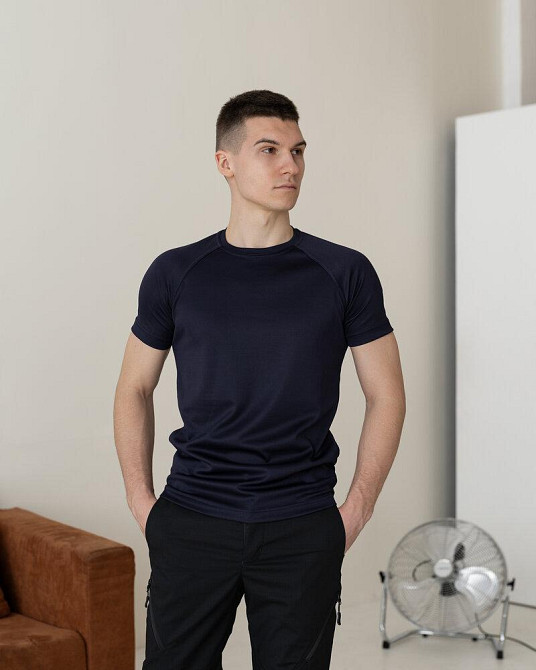Тактическая милитари футболка кулмакс темно-синяя мужская Pobedov Ergo Киев - изображение 1