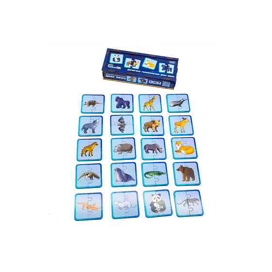 Дерев'яна головоломка "Дикі тварини" Puz-44657, 40 елементів Вінниця