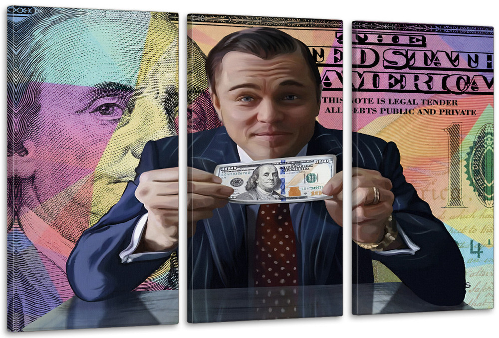 Модульная картина в гостиную / спальню   Долар з Леонардо     ART-272_3A 100х150 см Киев - изображение 1