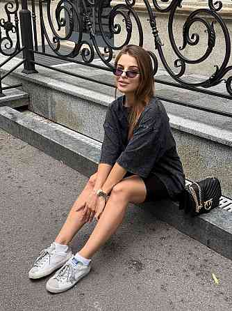 Велосипедки и футболка варенка тай дай оверсайз Черный M-L Харьков