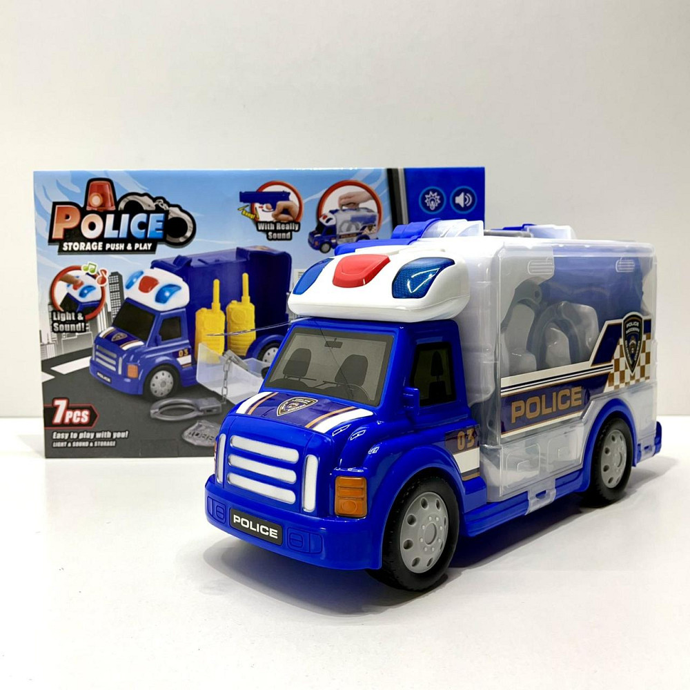 Машинка з поліцейським набором у валізі Синій (661-173) Чернігів - фото 9