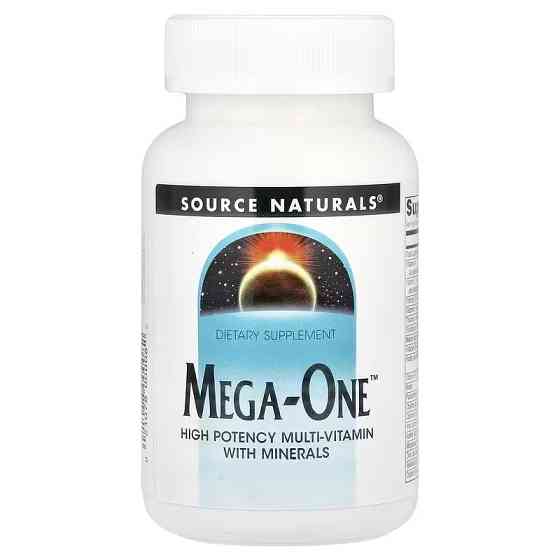 Комплекс вітамінів і мінералів Source Naturals Mega-One High Potency Multi-Vitamin with Minerals 30 Tablets Луцьк