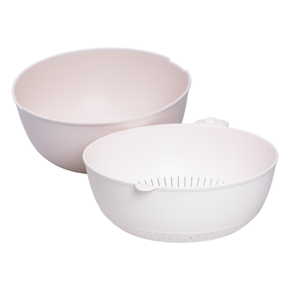 Миска-друшляк 2 в 1 для миття овочів, фруктів та зелені 29.5×21×11 (см) друшляк пластиковий 4 (л) Сірий HP-45-7BE Коломыя - изображение 2