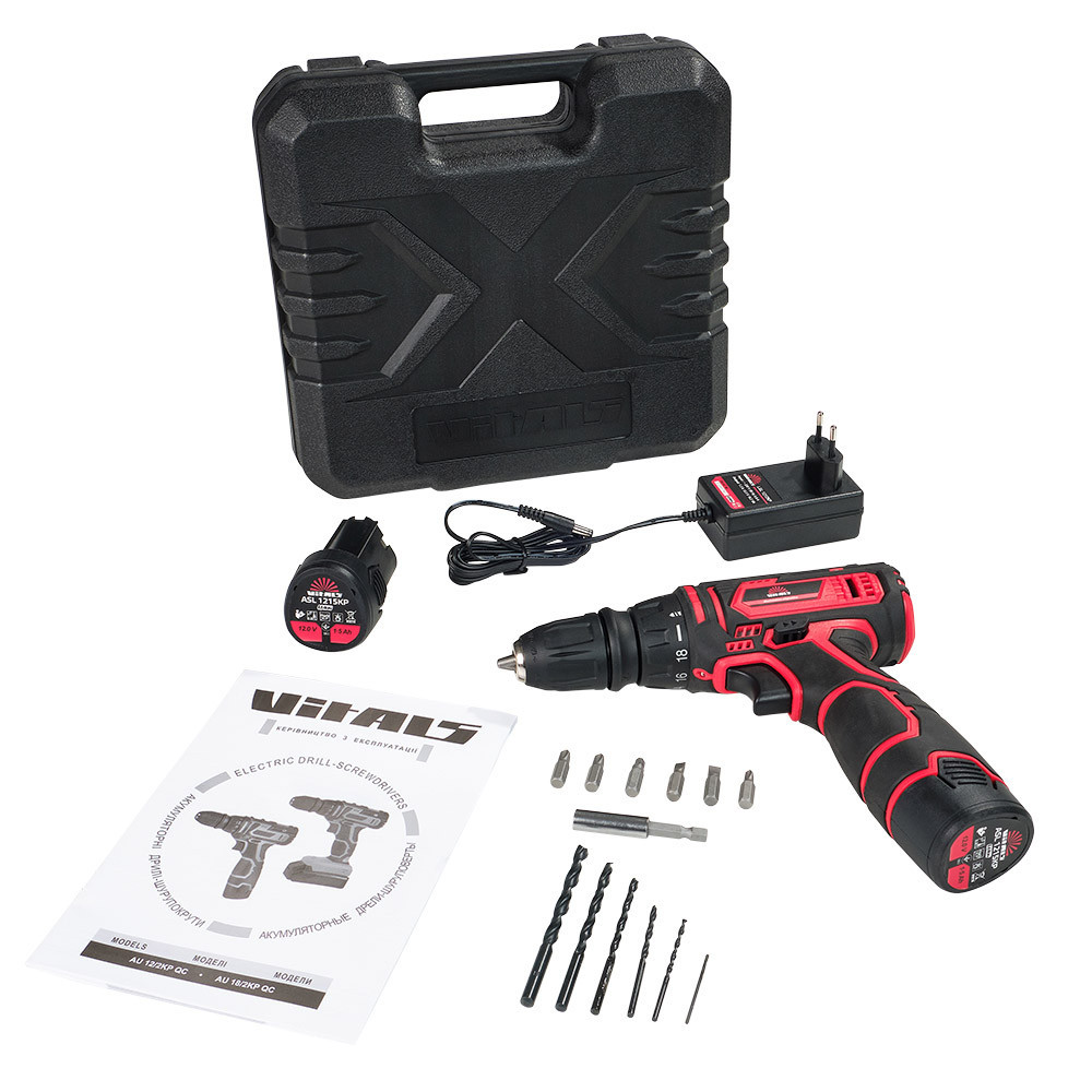 Дриль-шурупокрут акумуляторний Vitals AU 12/2KP QC Харків - фото 10