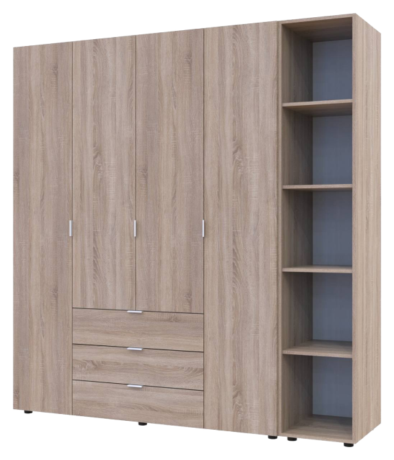 Комплект шаф для одягу Doros Гелар (2 шт.) 193,2х49,5х203,4 см Дуб сонома (DRS-011154) Львів - фото 3