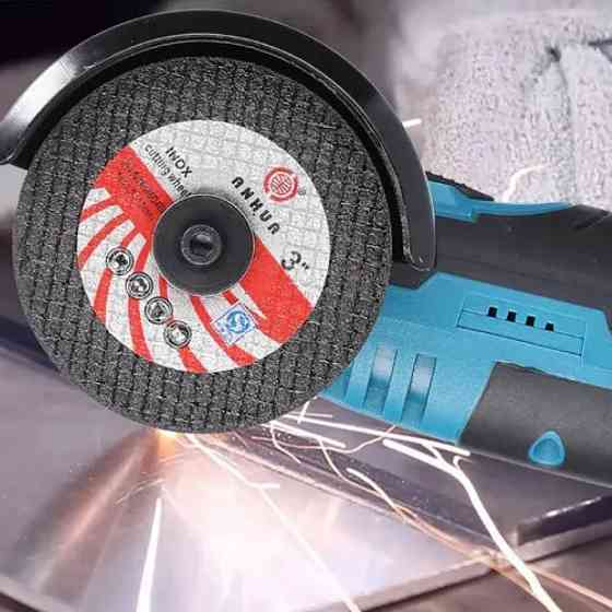 Акумуляторна болгарка 75мм, 2 батареї, 2 диска / Болгарка на акумуляторі / Міні болгарка / Електроболгарка Київ