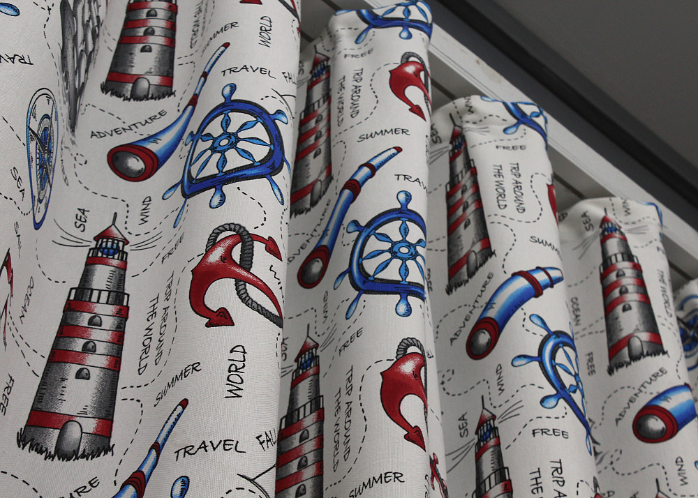 Шторная ткань, с разноцветным принтом «Sea Travel» цвет разноцветный 1498ш Киев - изображение 5