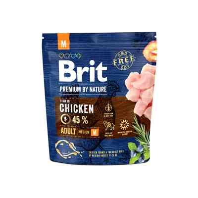 Сухой корм для собак Brit Premium Dog Adult M 1 кг (8595602526345) Винница
