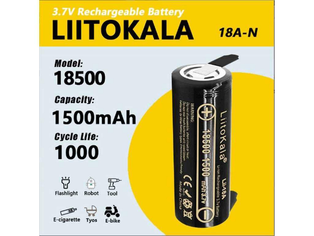 Аккумулятор Li-ion 1500mAh 1шт Lii-18A-N ОРИГИНАЛ ТМ LIITOKALA Киев - изображение 1