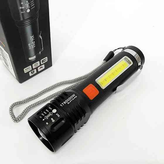 Многофункциональный тактический фонарь Bailong BL-P716-P50+COB, Ручной фонарь с двумя режимами работы KQ-96 Львов
