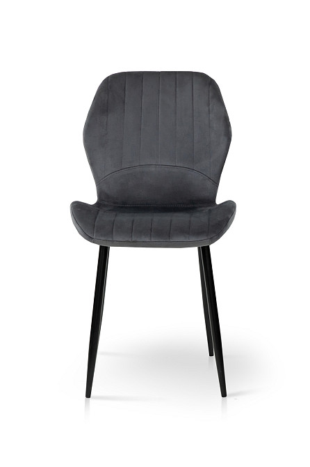 Стілець Леон  чорний/велюр темно-сірий Київ - фото 8