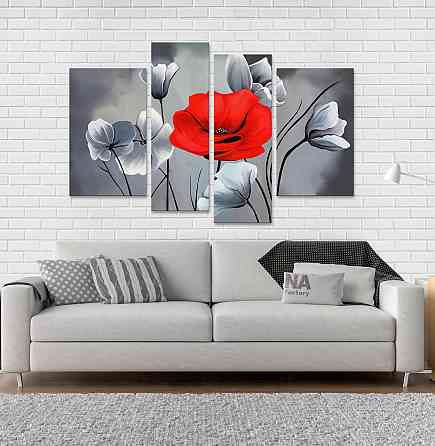 Модульная картина Абстракция Маки Art-116_4 Киев