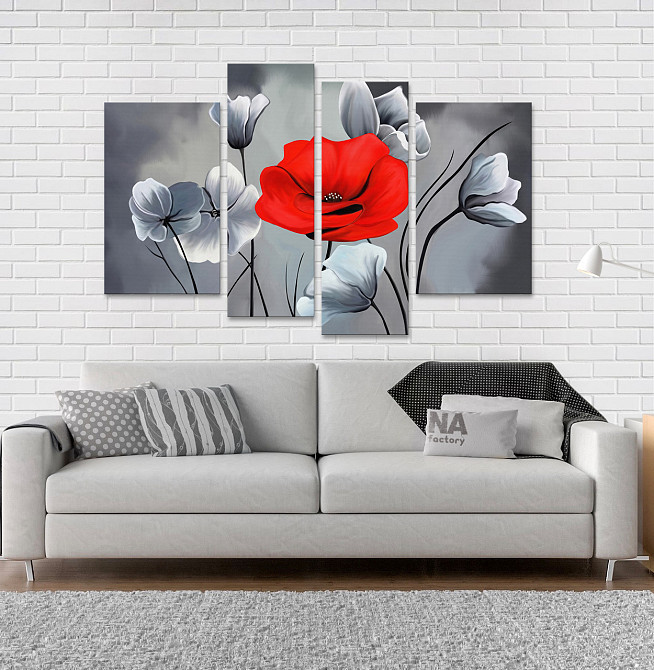 Модульная картина Абстракция Маки Art-116_4 Киев - изображение 2