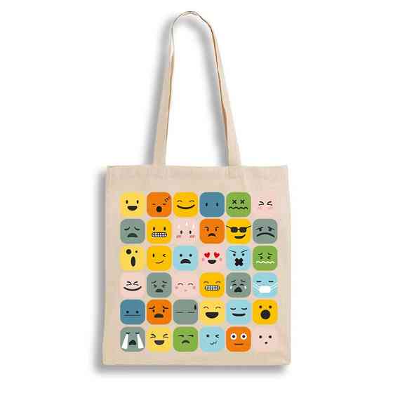 Екошопер BookOpt BK4101 Смайлики бежевий Київ