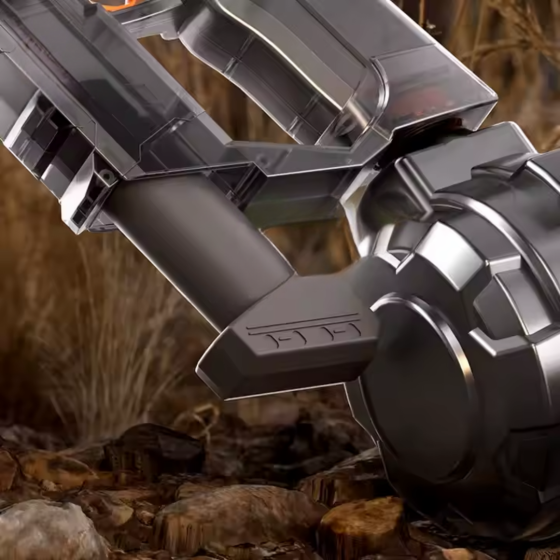 Электрический водный пистолет UZI, аккумуляторный бластер с подсветкой, звуковыми эффектами и прицелом, серый Каменец-Подольский