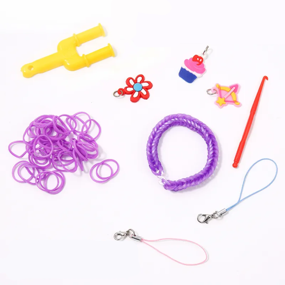 Набір для в'язання яскравих браслетів із гумок у пластиковому контейнері, сет №2 Кам'янець-Подільський