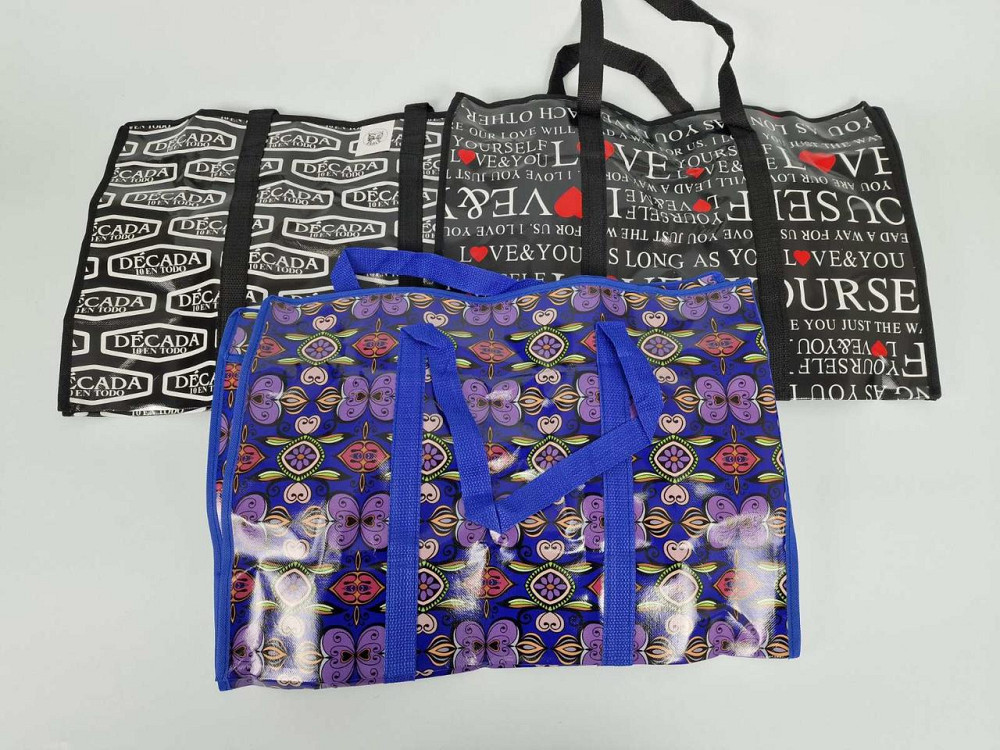 Сумка хозяйственная на змейке , полипропиленовая,  с цветным рисунком  №2 Цветная (44x38x18) (1 шт) Харьков - изображение 3