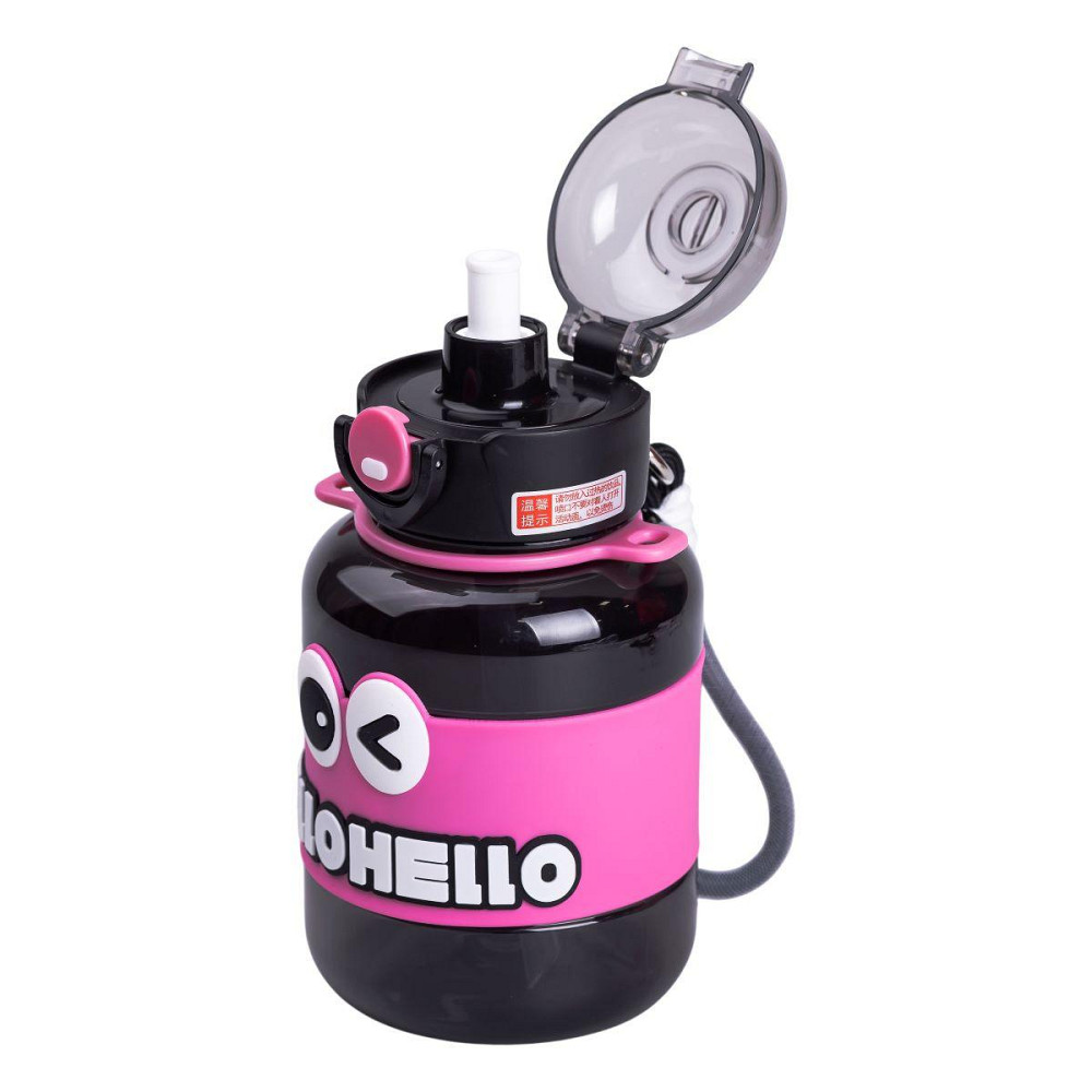 Детская бутылка для воды с трубочкой и ручкой, черная Киев - изображение 3