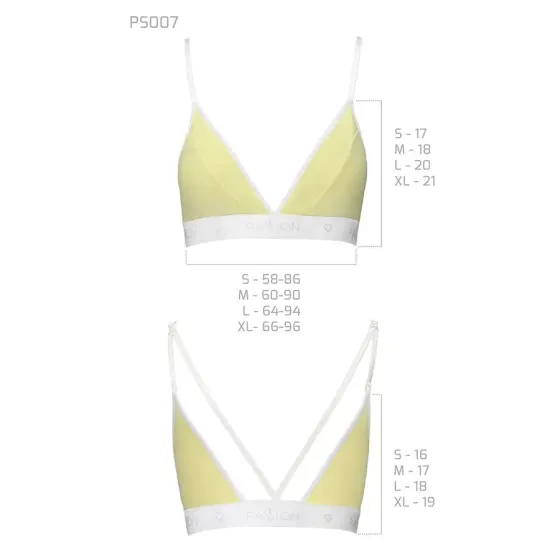 Спортивний топ з подвійними бретелями Passion PS007 TOP M, yellow Львів