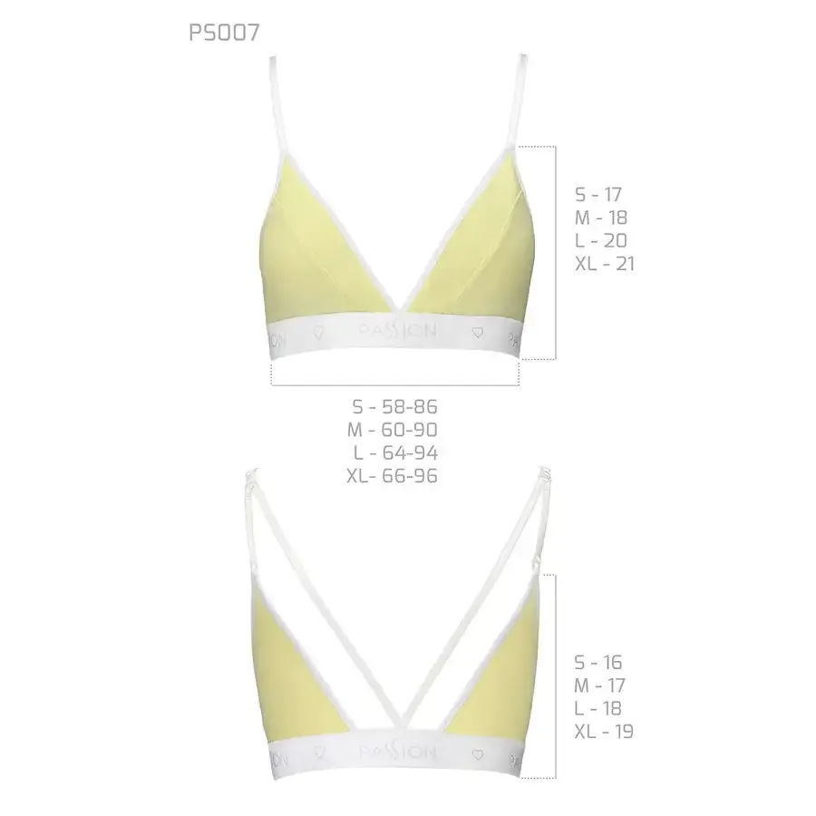 Спортивний топ з подвійними бретелями Passion PS007 TOP M, yellow Львів - фото 5