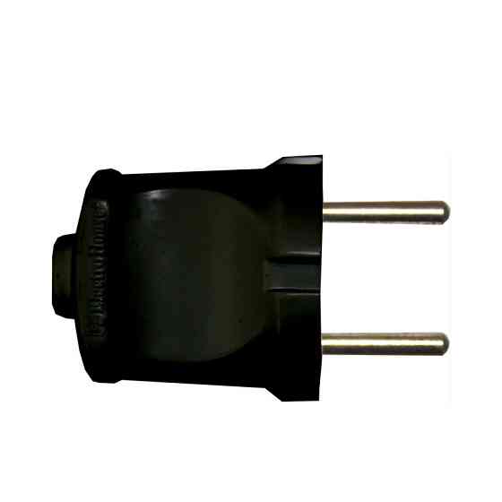 Вилка без заземления, черный Днепр