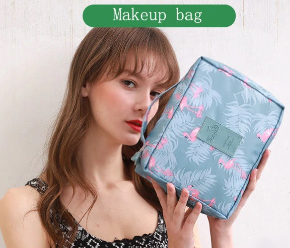 Женская косметичка Фламинго 85 на 165 на 210 мм серо-розовый Киев - изображение 2