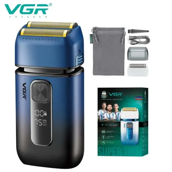 Электробритва VGR V-362 шейвер, двойное лезвие, IPX6, LED дисплей Коломыя