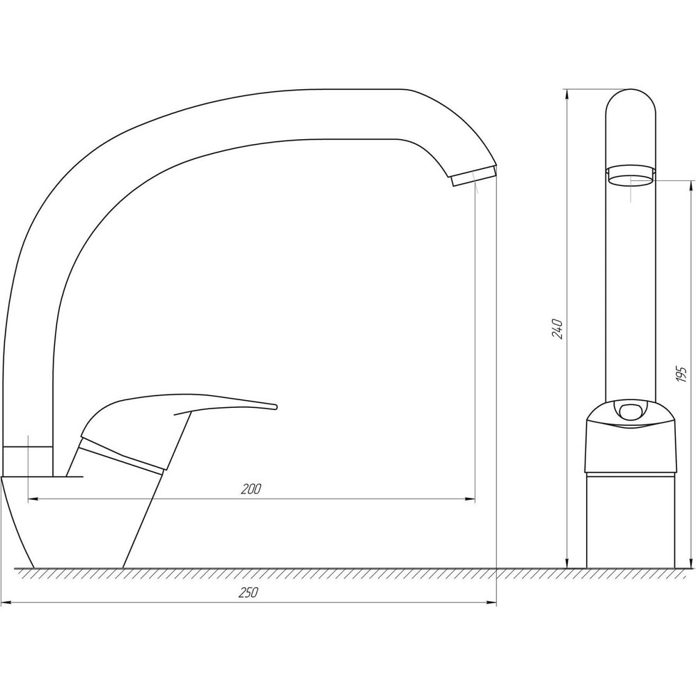Змішувач для кухні Globus Lux Sena GLS-103S Київ - фото 7