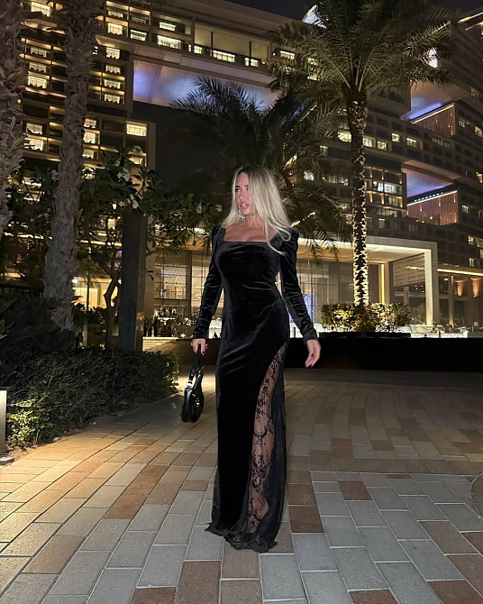 Жіноча романтична елегантна довга сукня королівський оксамит + мереживо Одеса - фото 4