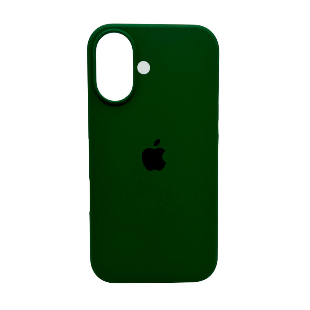 Чохол Silicone Full Case для Apple iPhone 16, Темно-зелений Київ - фото 4