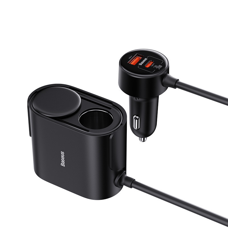 Автомобильное зарядное устройство Baseus High Efficiency Pro 1-for-2 Car Cigarette Lighter 30W Cosmic Black Одесса - изображение 7