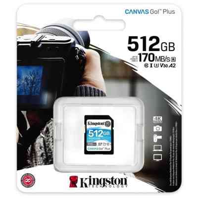Карта памяти Kingston 512GB SDXC class 10 UHS-I U3 Canvas Go Plus (SDG3/512GB) Винница