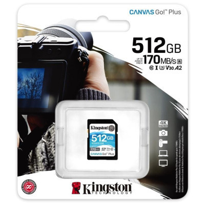 Карта пам&apos;яті Kingston 512GB SDXC class 10 UHS-I U3 Canvas Go Plus (SDG3/512GB) Вінниця - фото 3