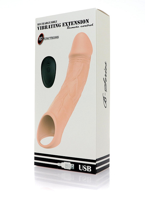 Удлинительная насадка на пенис с вибрацией и пультом управления Vibrating Extension Sex Aura Киев - изображение 8