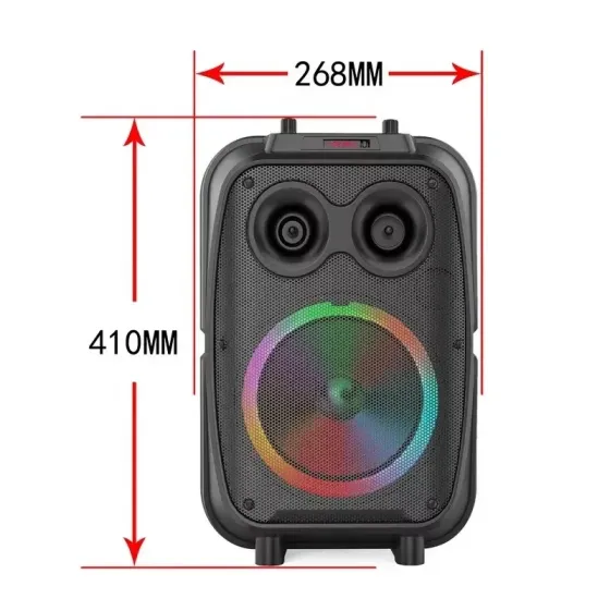 Портативна Bluetooth колонка ZQS-8120 з колесами та ручкою, LED, FM, USB, TF, TWS, мікрофоном, 8" динамік, 20ВТ Одеса