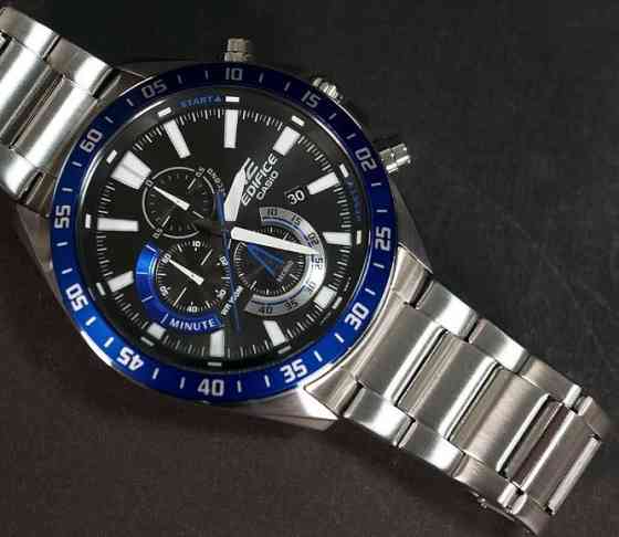 Casio EFV-620D-1A2V Edifice Black Blue Ø50мм в нержавеющем корпусе. Киев